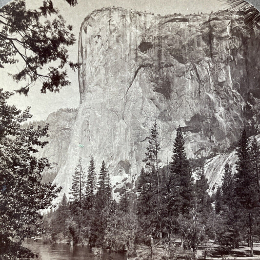 Antique 1902 El Capitan Mountain Yosemite California Stereoview Photo Card V2158