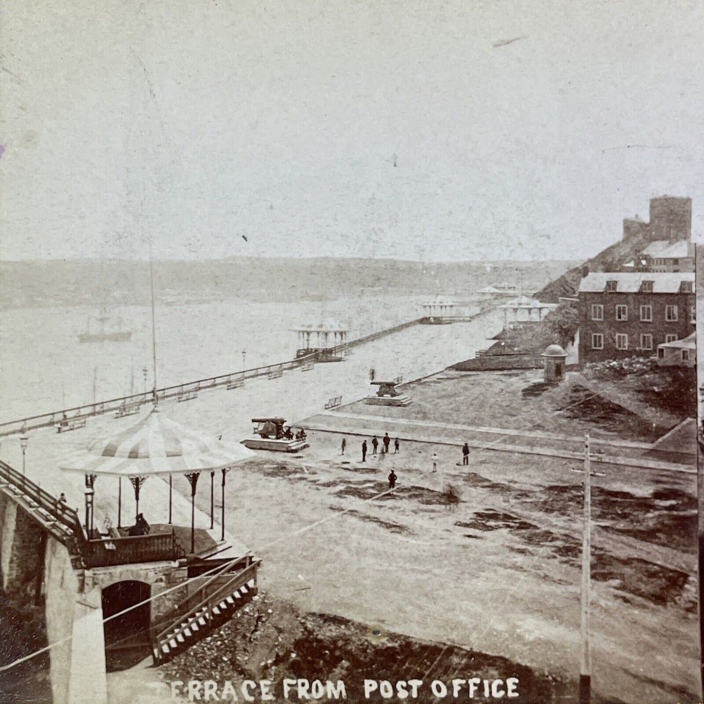 Dufferin Terrace Quebec City Stereoview From Canada Post Office c1860 Y1722