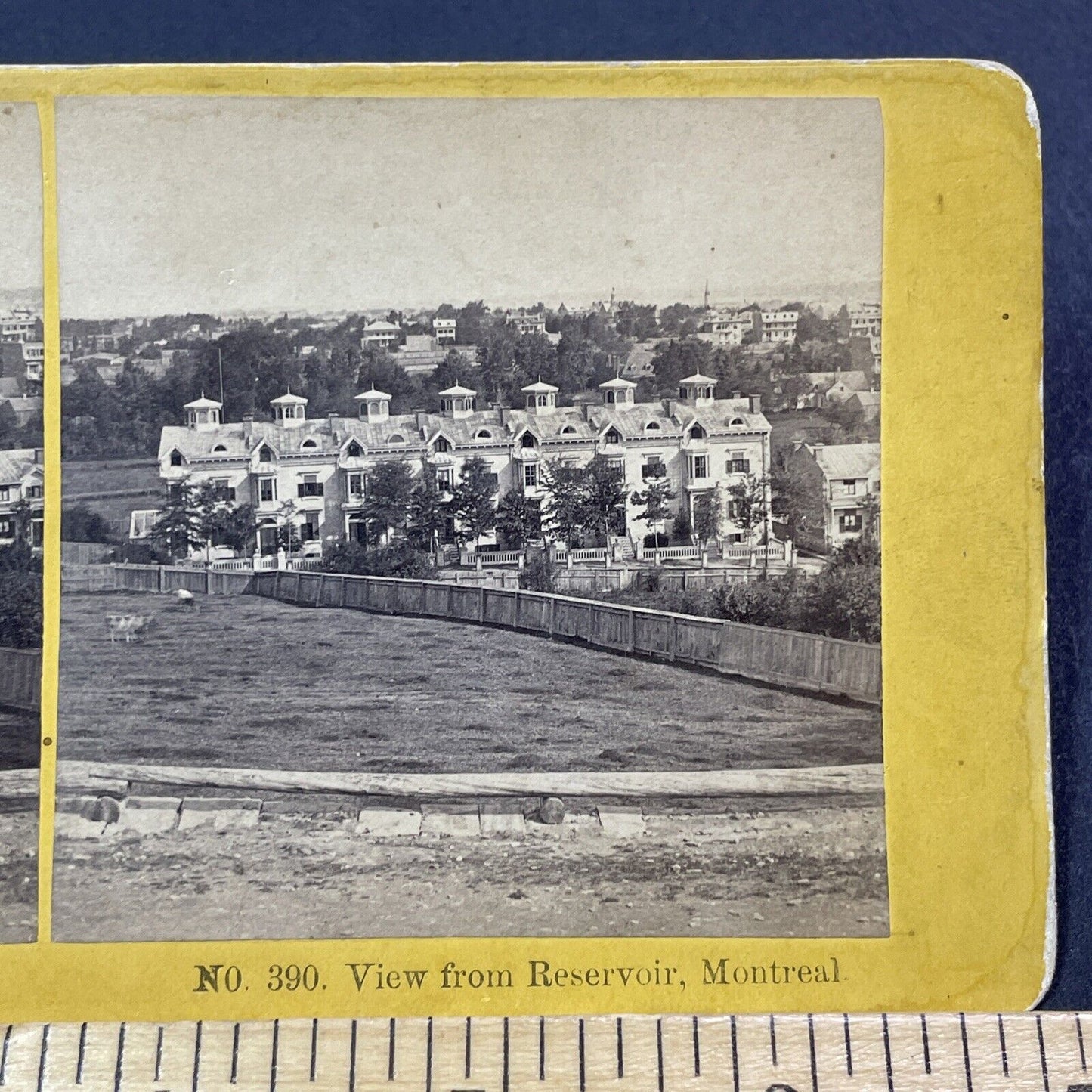 Antique 1870s McGill College Ave University Dorms Stereoview Photo Card V1974