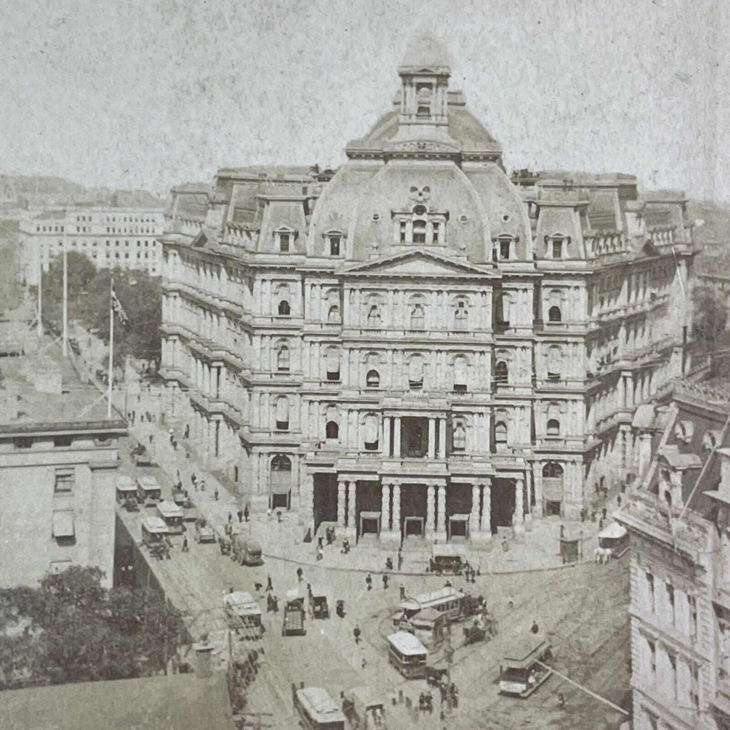 USPS Post Office New York City Stereoview Manhattan Antique c1870s Y2187