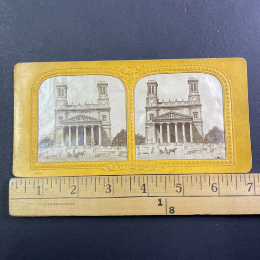 Saint Vincent De Paul Church Paris Stereoview French Tissue Antique c1860 XT2130