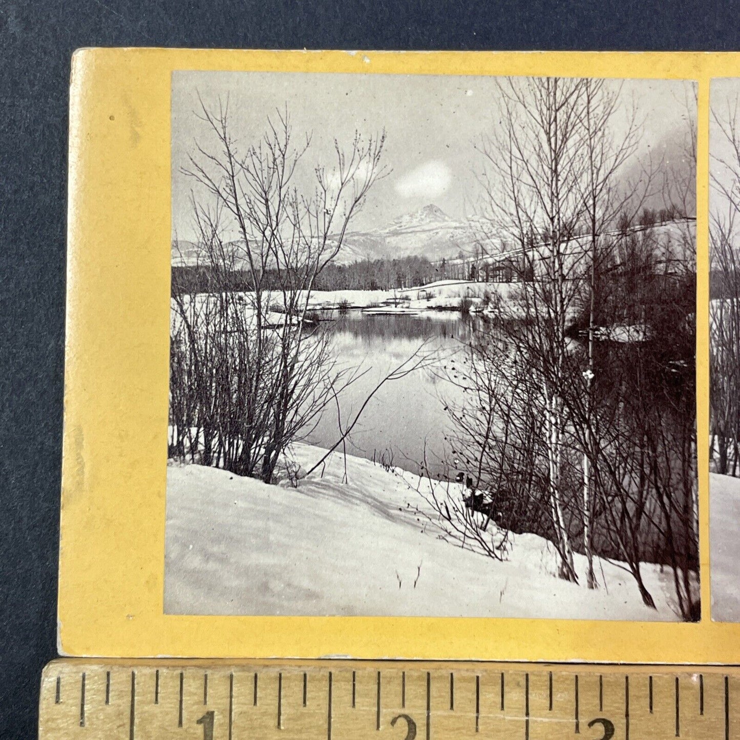 Chocorua River West Ossipee Stereoview NH Photo AB Hoag Antique c1872 X894