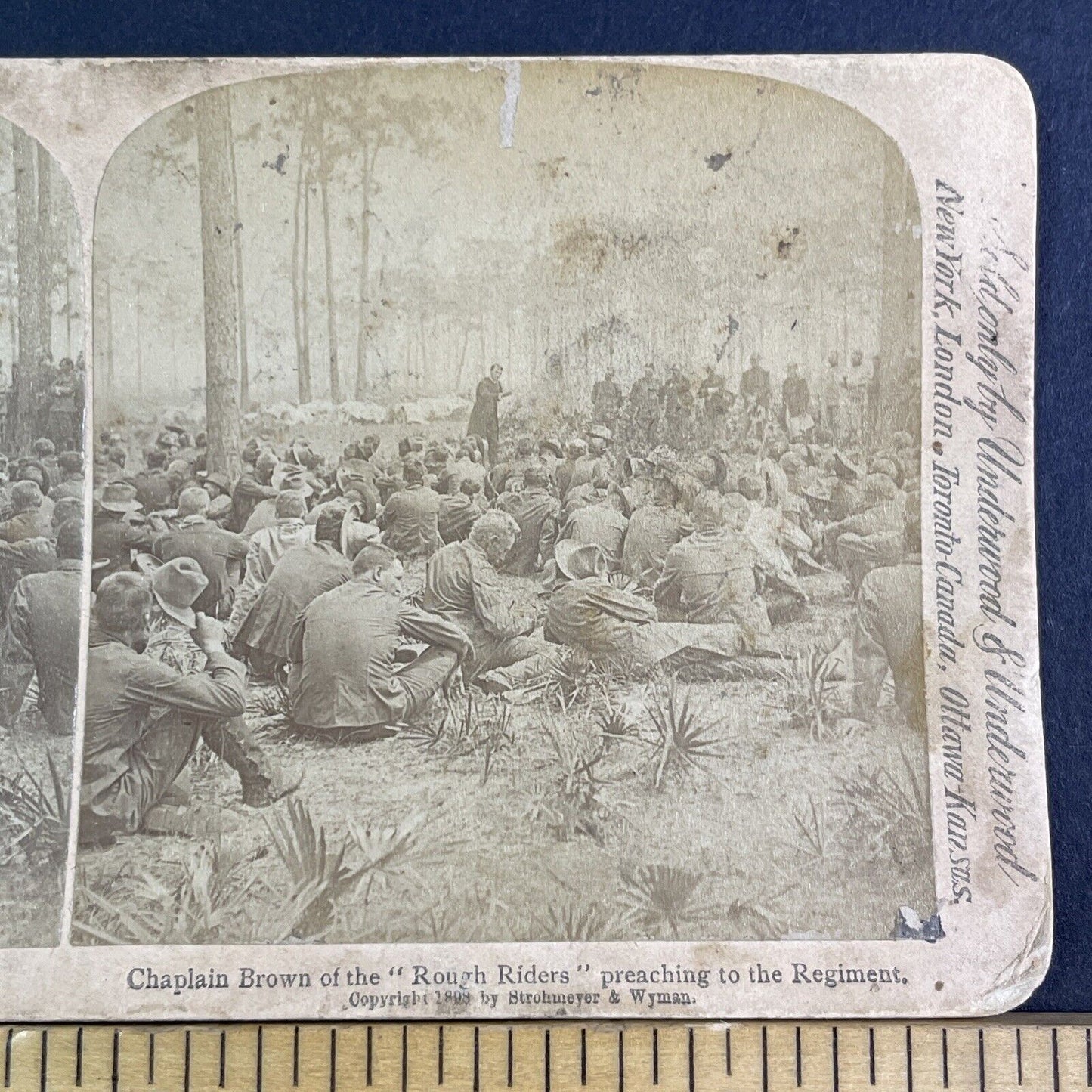 1st United States Volunteer Cavalry Regiment Stereoview Antique c1898 X3155