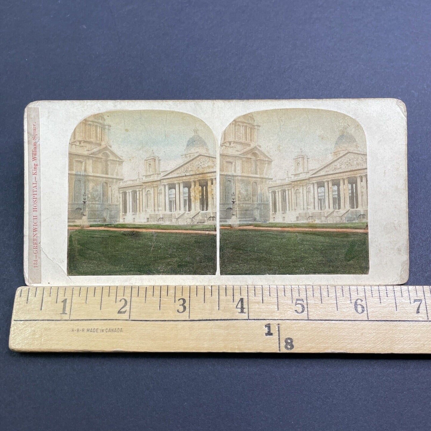 Antique 1860s Greenwich Hospital London England Stereoview Photo Card V470