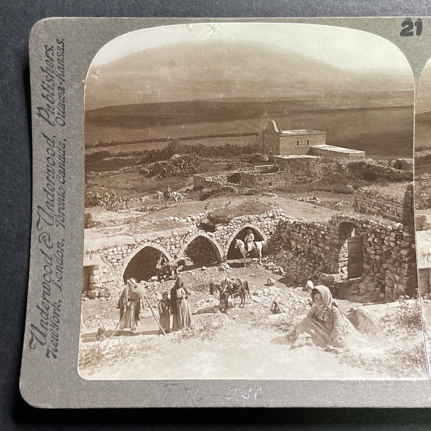 Antique 1901 Village Of Nein Israel Palestine Stereoview Photo Card P1330