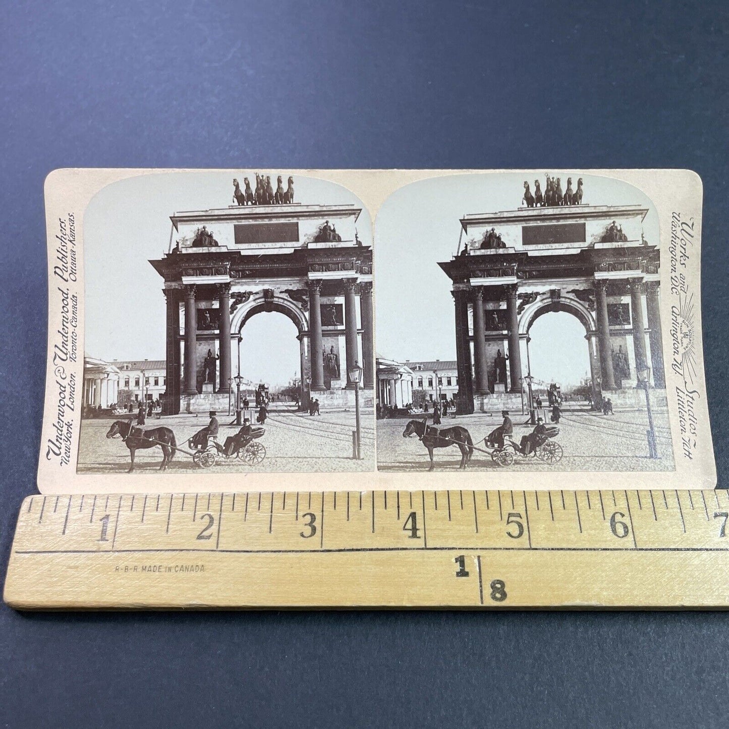 Antique 1890s Triumphal Arc Triumph Moscow Russia Stereoview Photo Card P3770