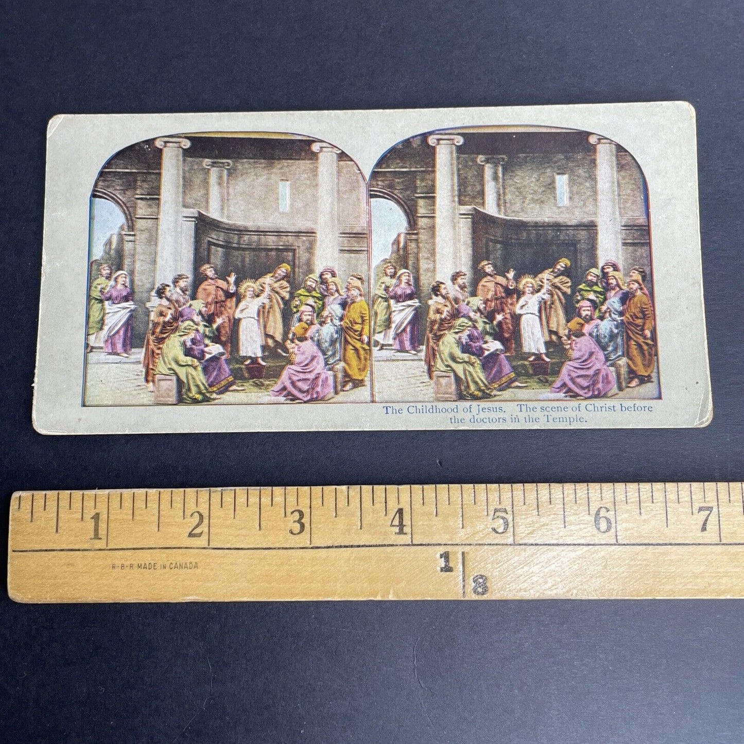 Antique 1902 Christ & The Doctors In The Temple Stereoview Photo Card P1059