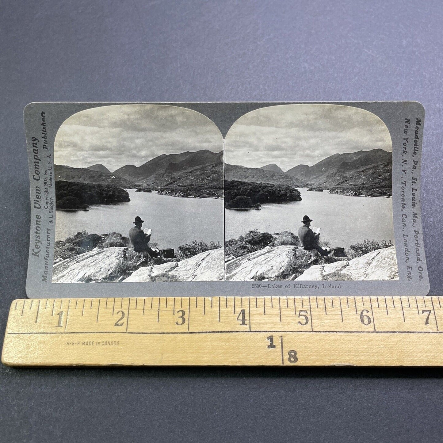 Antique 1902 Lakes Of Killarney Ireland Stereoview Photo Card V2853