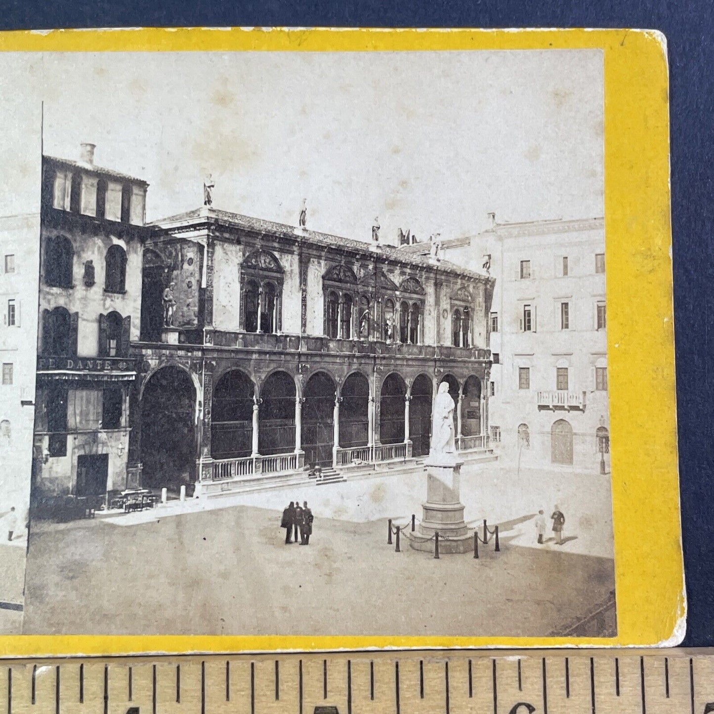 Place Of The Lords Venora Italy Stereoview Piazza Signori Antique c1870 X3242