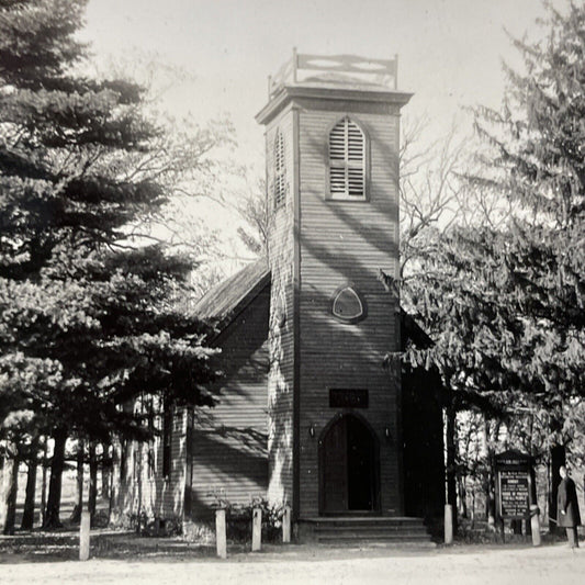 Antique 1910s Small Church In Bradford Iowa Stereoview Photo Card V2591