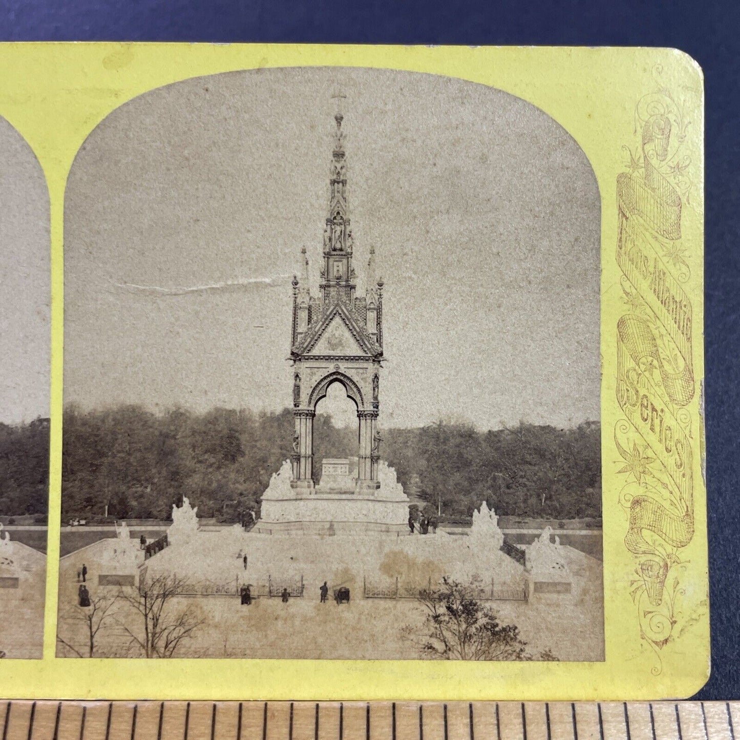 Antique 1870s The Albert Memorial London England Stereoview Photo Card P4036