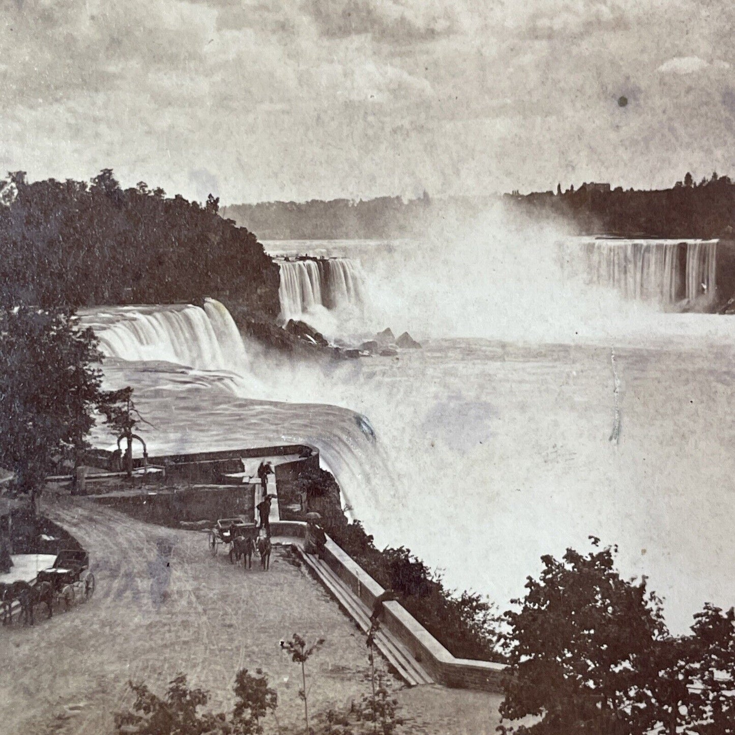 Prospect Park Niagara Falls New York Stereoview  Charles Bierstadt c1870s Y1831