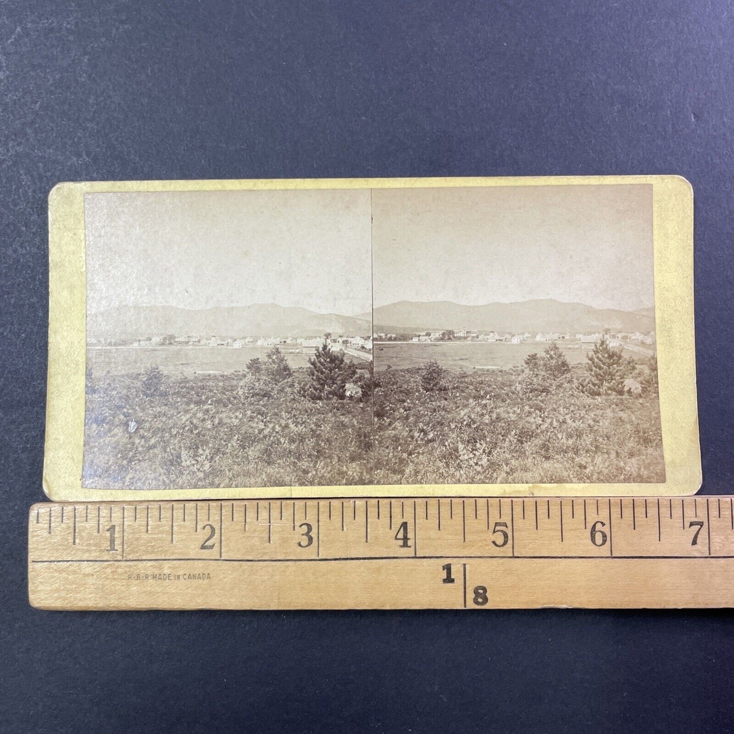 North Conway NH Stereoview City View Photo Card Antique c1872 X879