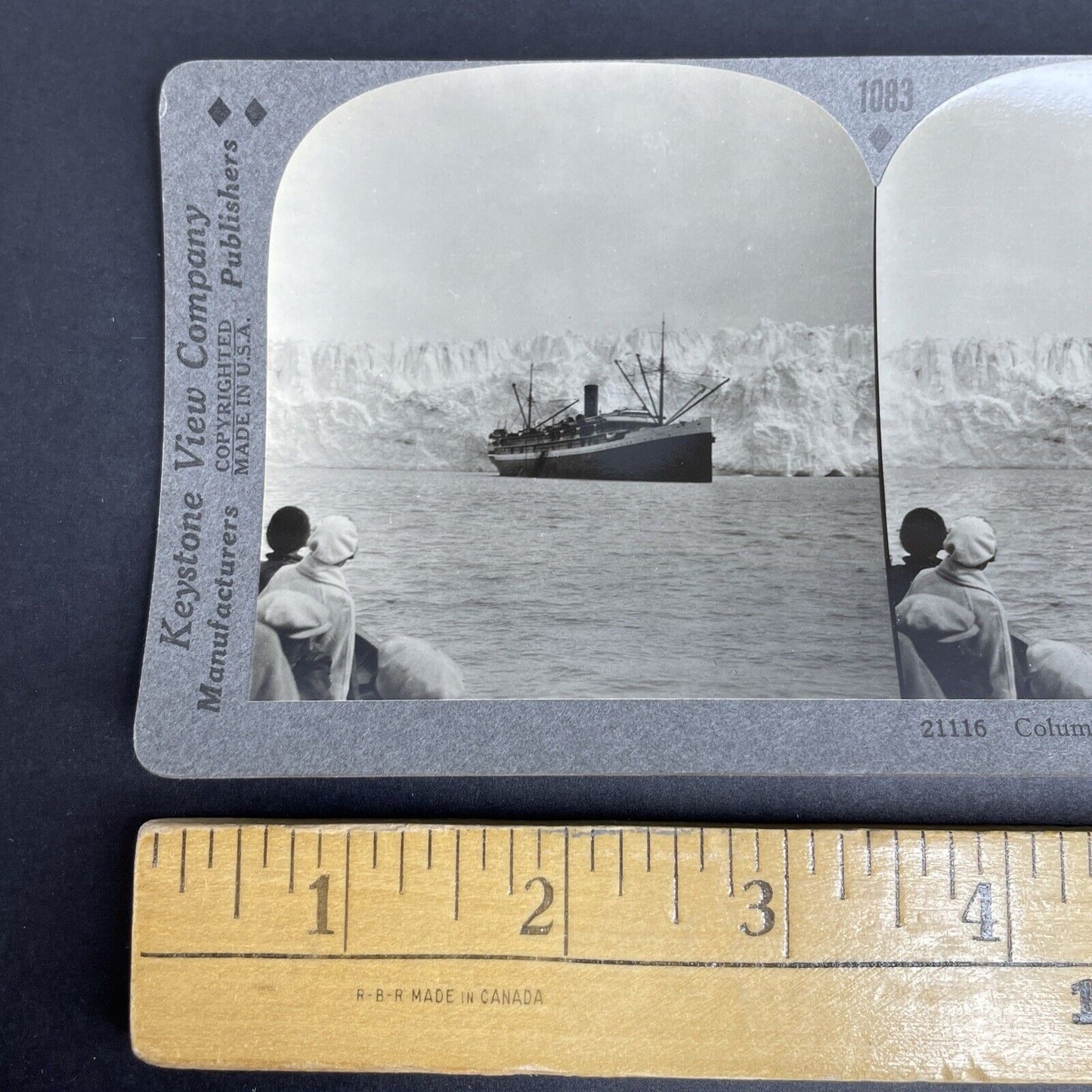 Antique 1905 Prince William Sound Alaska Glacier Stereoview Photo Card P906