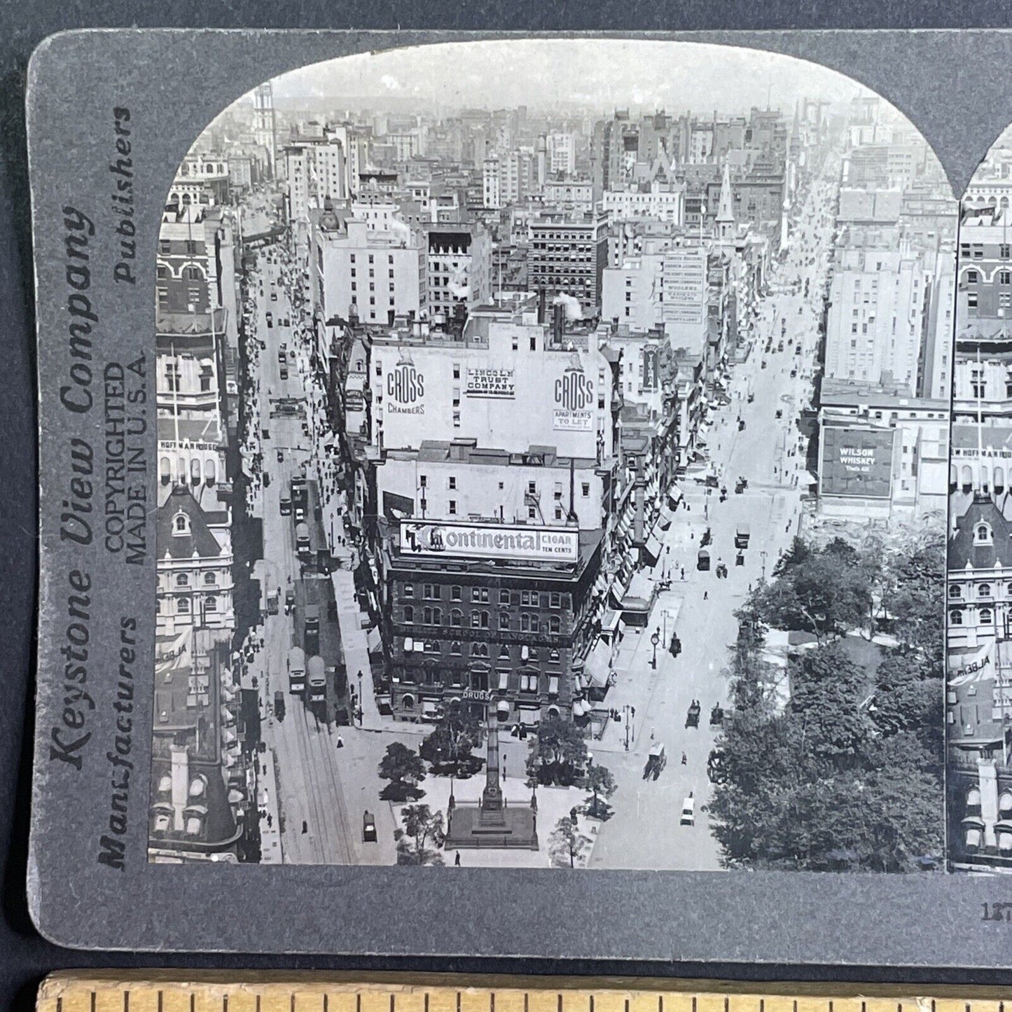 Broadway and 5th Avenue New York City Manhattan Stereoview Antique c1903 Y1027