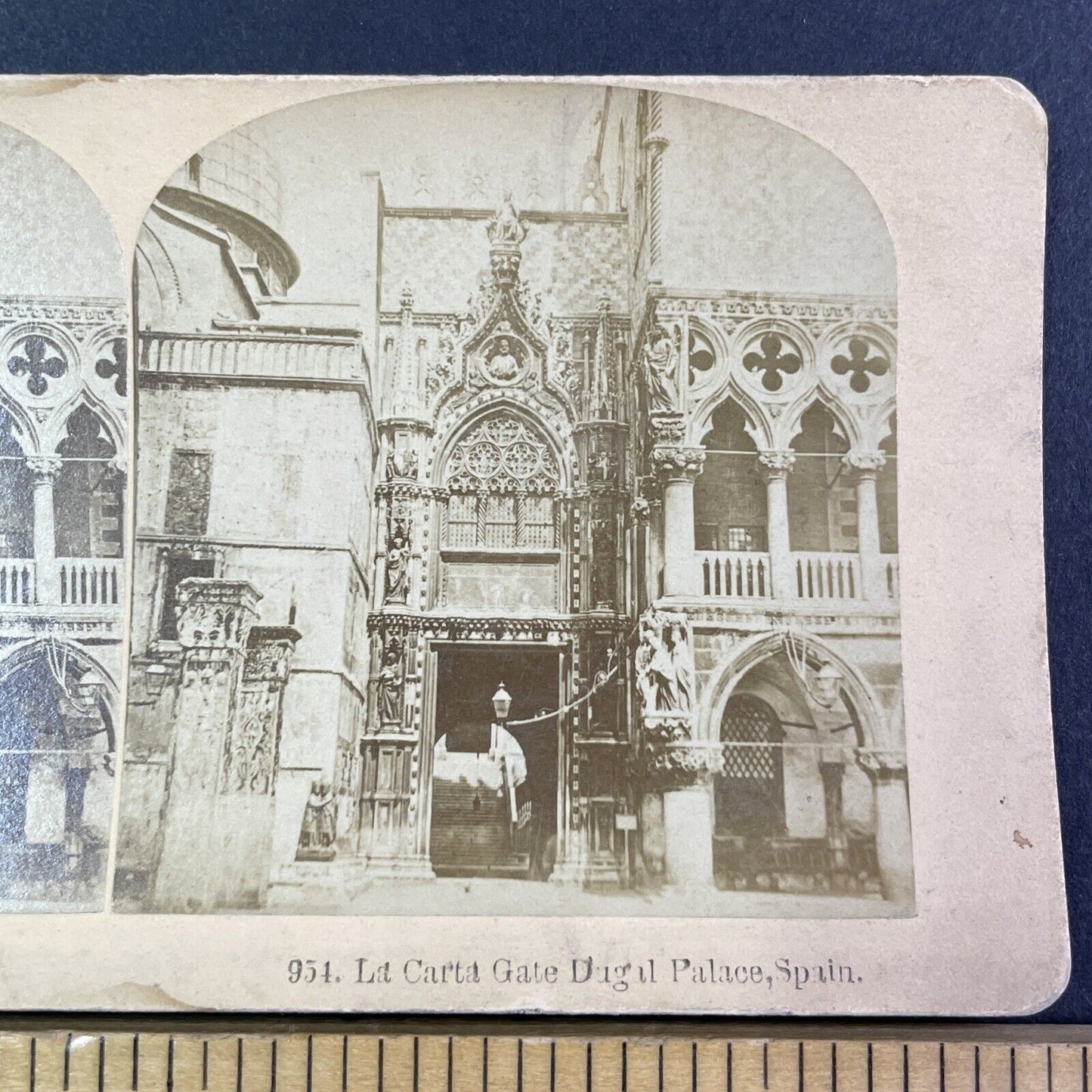 Door to the Ducal Palace Venice Italy Stereoview att. Carlo Naya c1870s Y2202