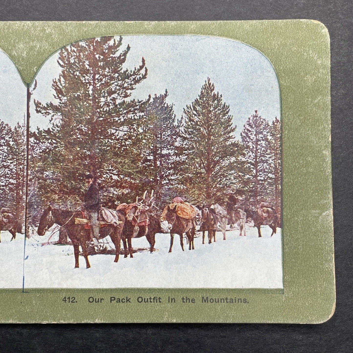 Antique 1899 Prospectors Heading West Stereoview Photo Card P580-079