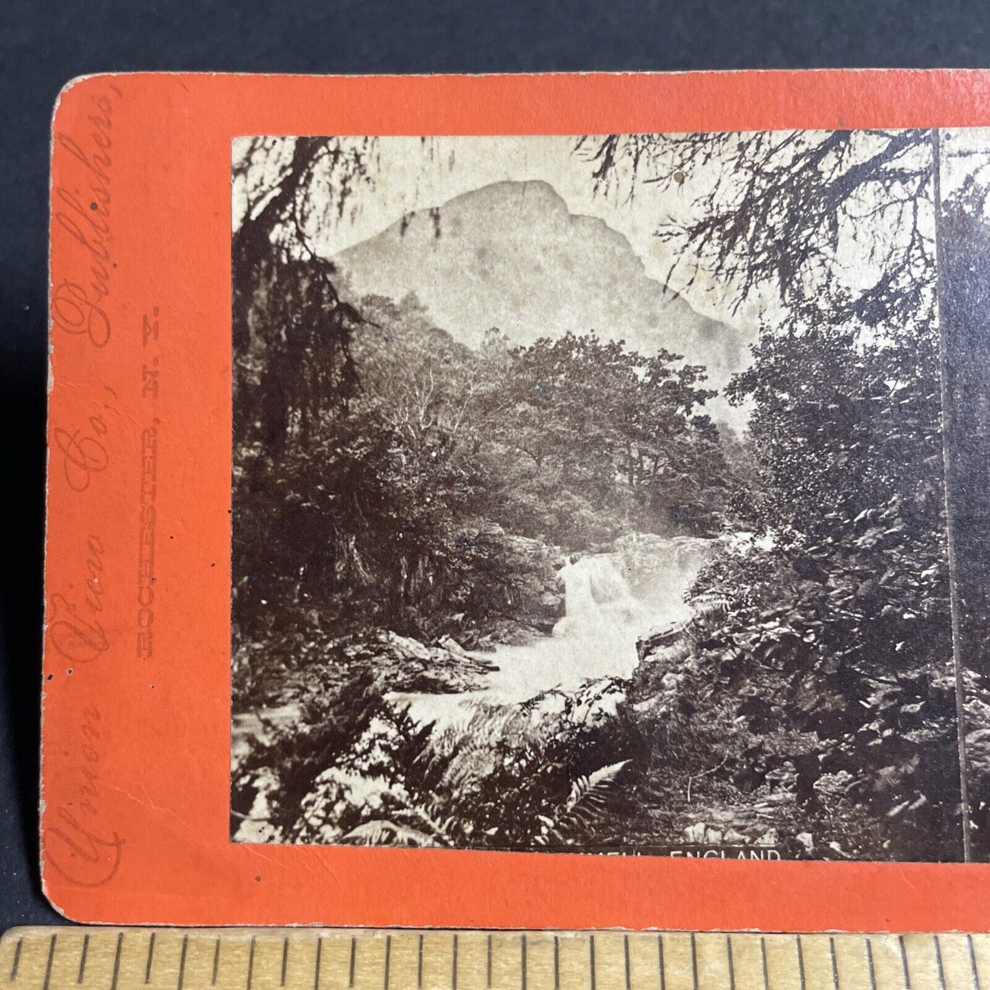 Antique 1860s Linn Falls Of Tummel Scotland Stereoview Photo Card P4535