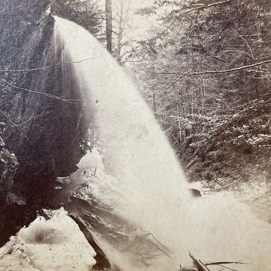 Antique 1860s Cuba Falls Orford New Hampshire Stereoview Photo Card V2133