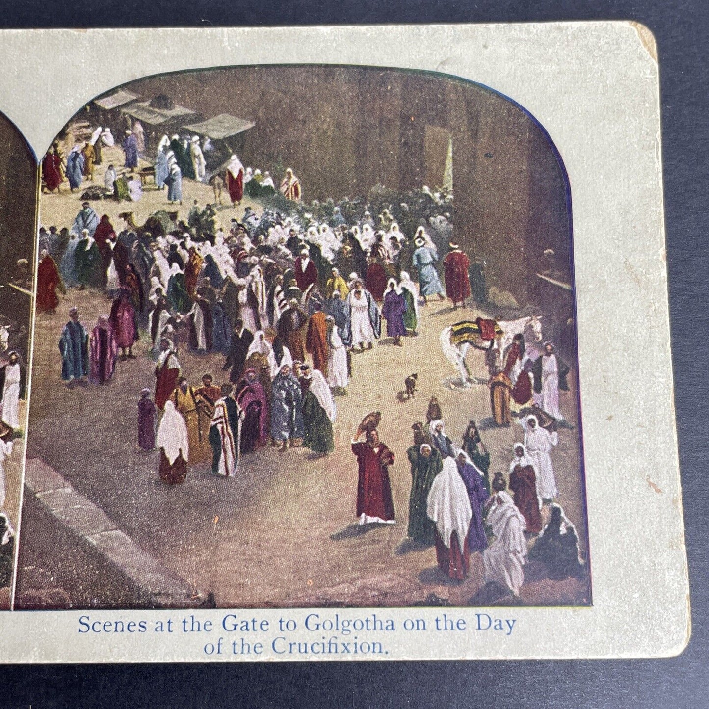 Antique 1902 Gate To Golgotha On Day Of Crucifixion Stereoview Photo Card P1071