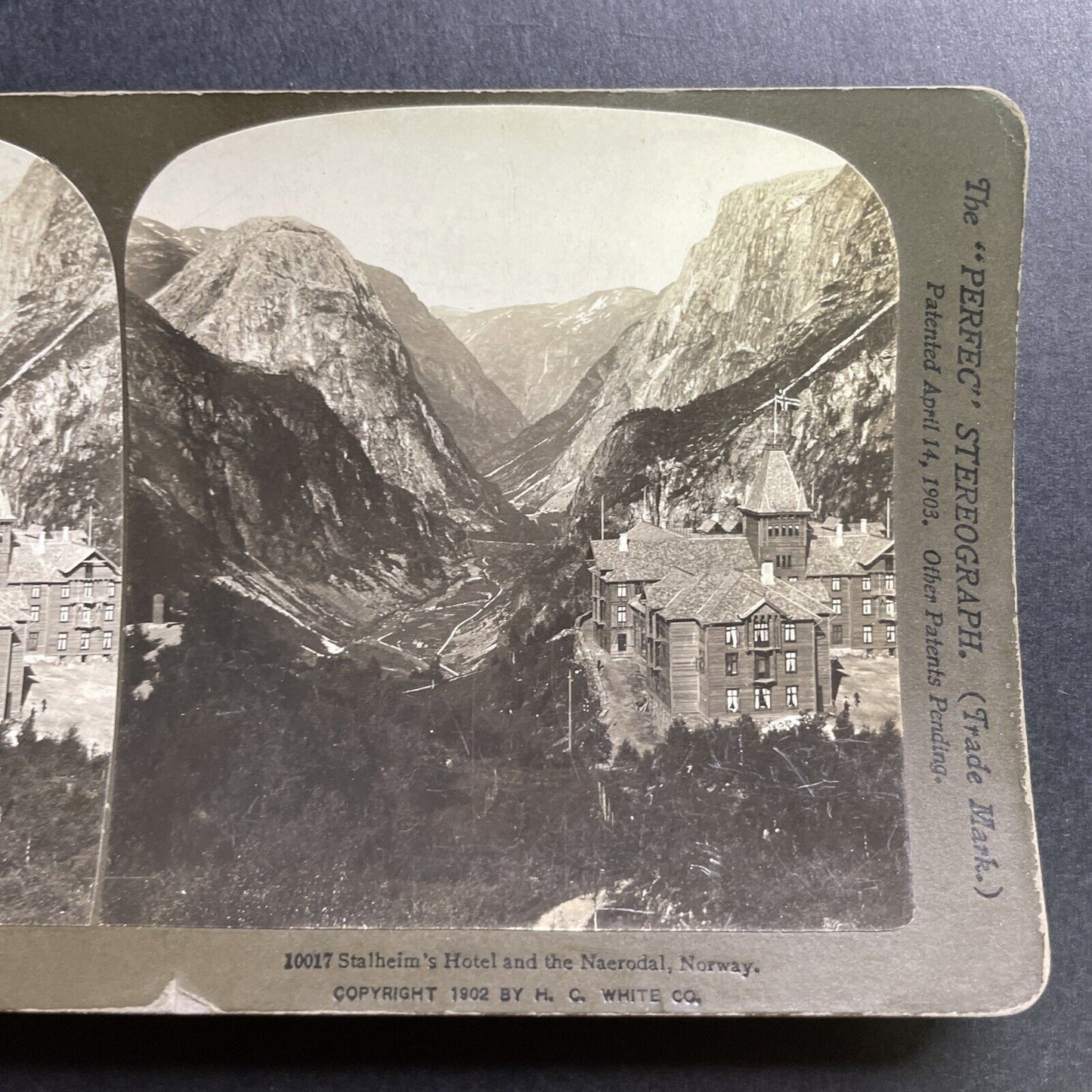 Antique 1902 Stalheim Hotel Stalheim Norway Stereoview Photo Card P1708