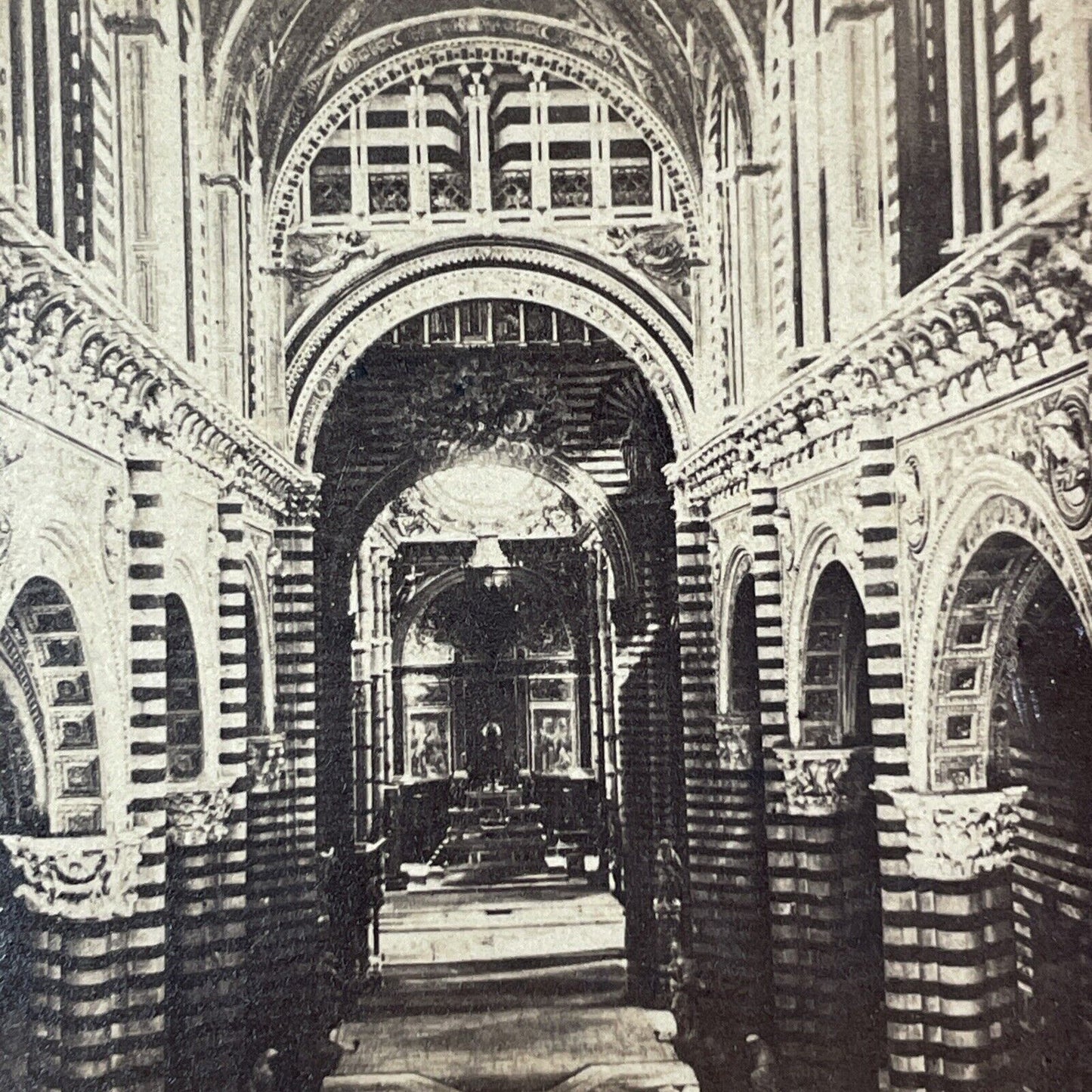 Siena Cathedral Church Stereoview Siena Italy Antique c1864 X2555