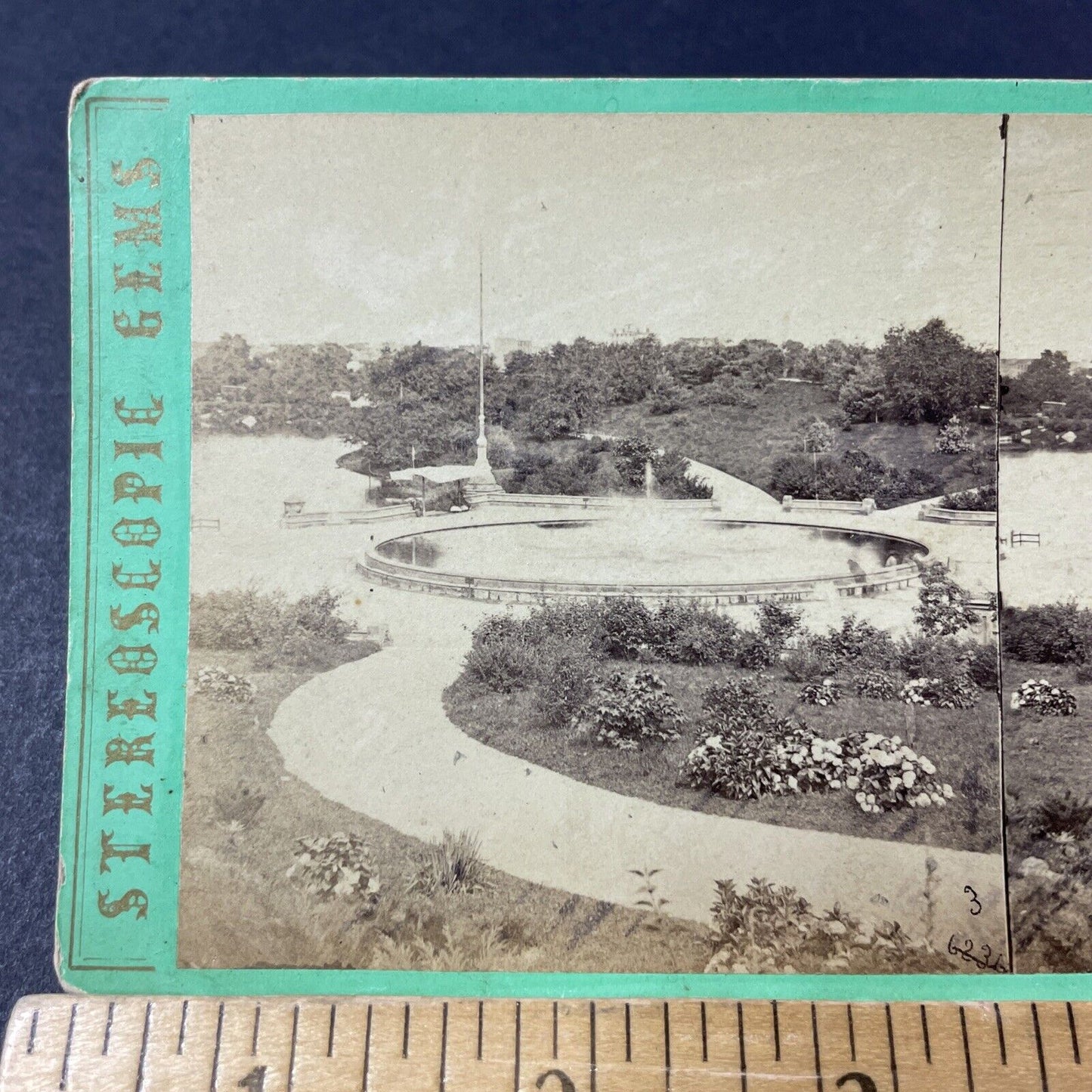 Antique 1870s Central Park Manhattan New York Stereoview Photo Card P2460-10