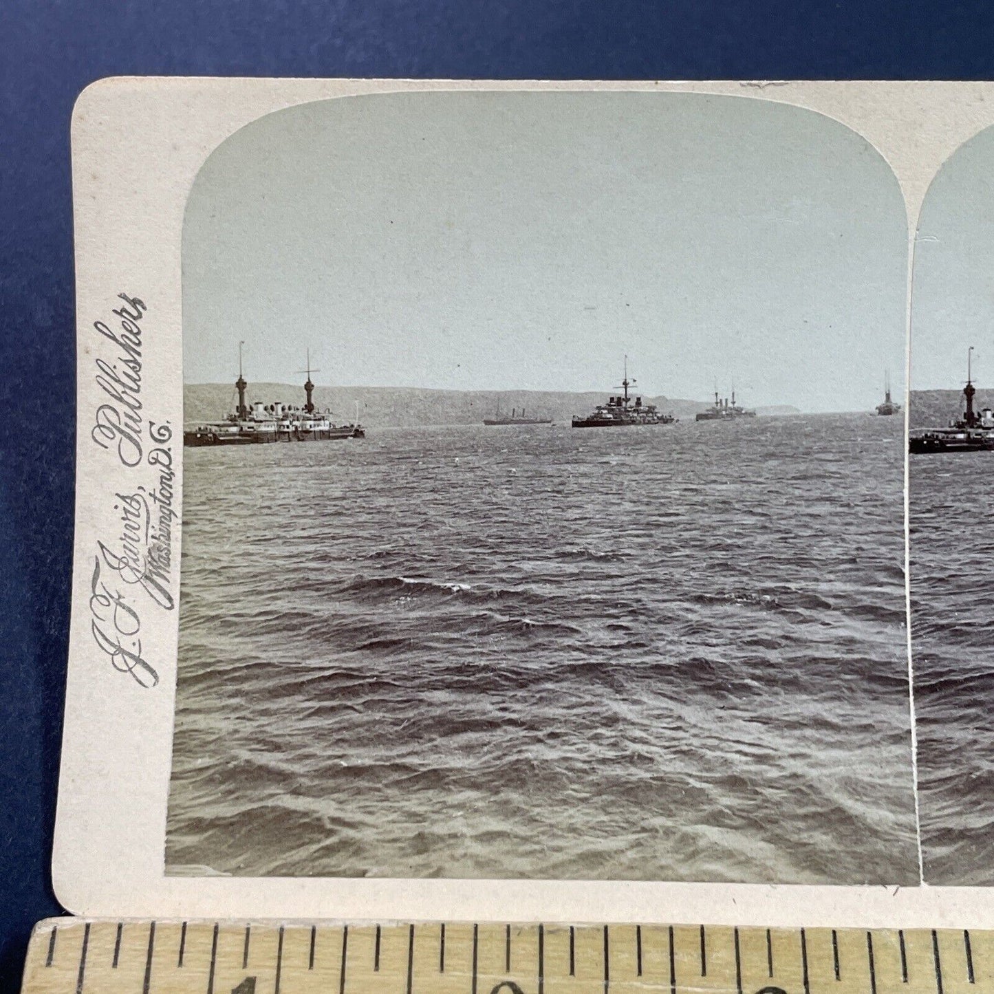 Antique 1890s Russian Navy Prepares For Japan War Stereoview Photo Card P3876