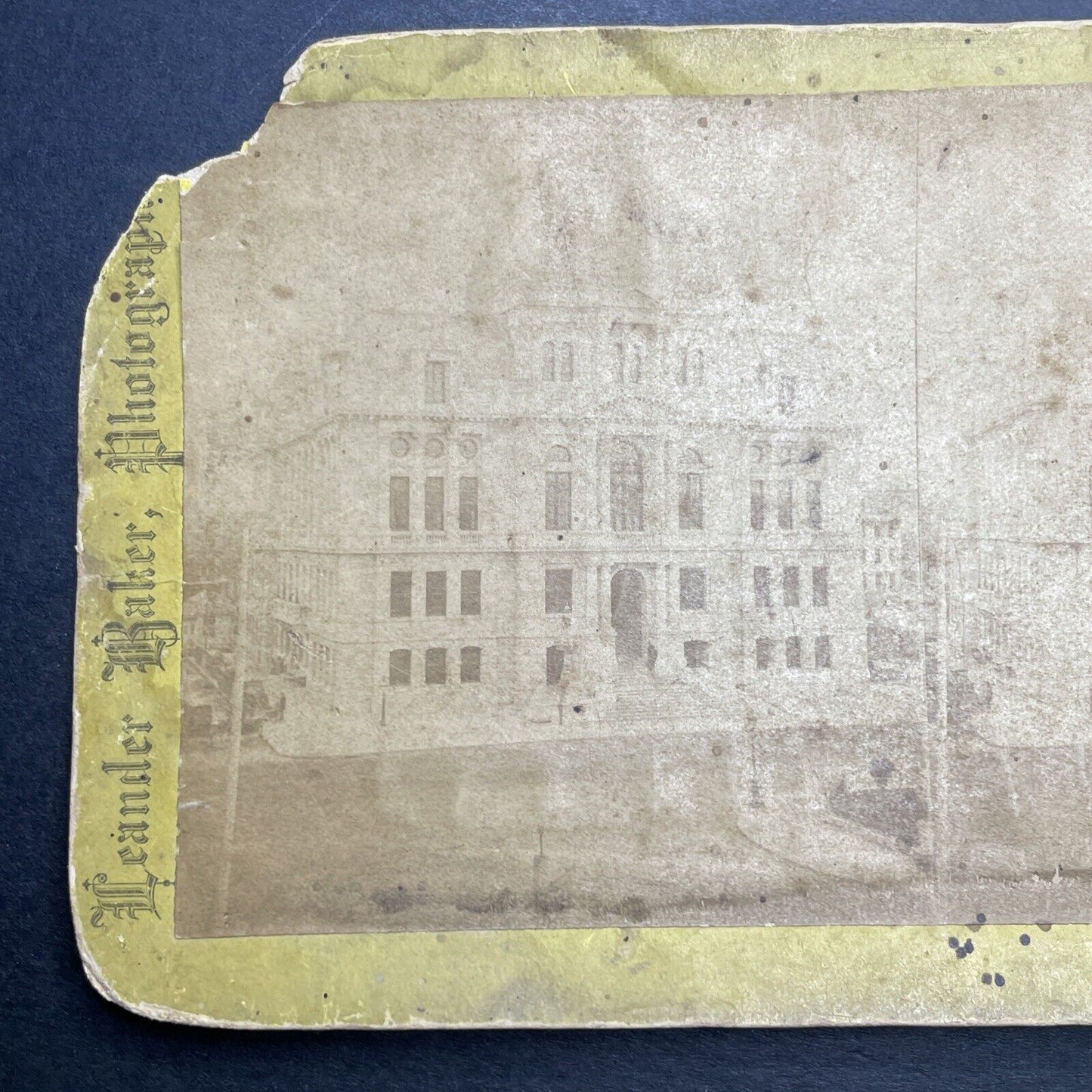 Antique 1878 Providence City Hall Rhode Island Stereoview Photo Card P1189