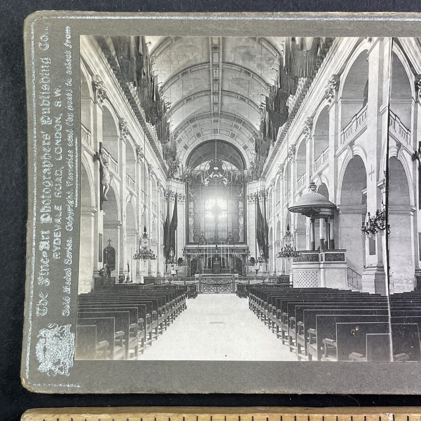 The Chapel Les Invalides Paris France Stereoview Antique c1910s Y446