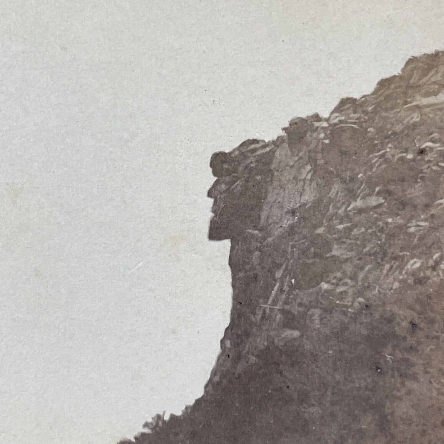 Old Man Of The Mountain NH Stereoview Photo Edward Bierstadt Antique c1867 X948