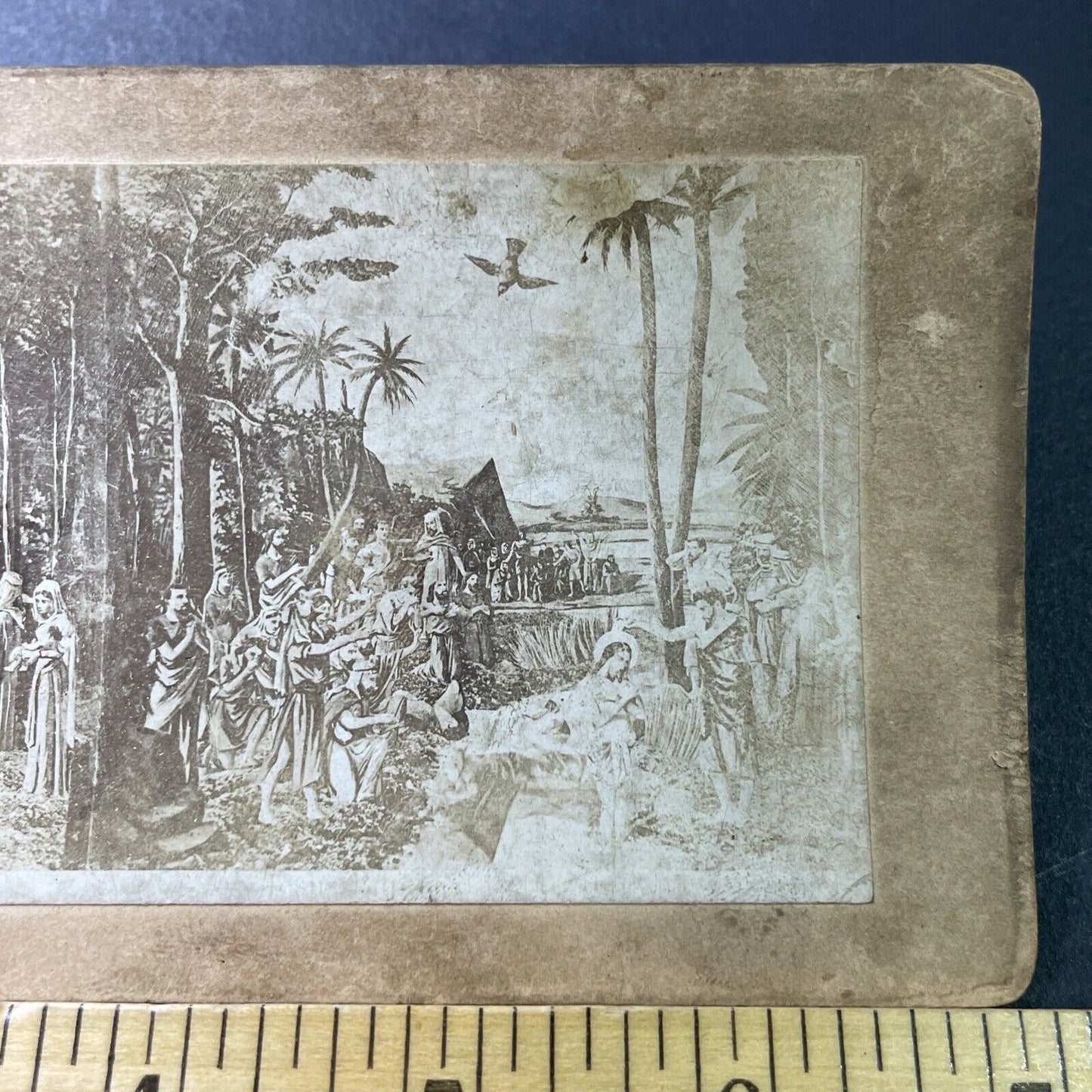 Antique 1860s Jesus And His Followers In The Nile Stereoview Photo Card P3409