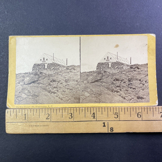 Mt Washington Tip Top House Stereoview Photo Card NW Pease Antique c1872 X985