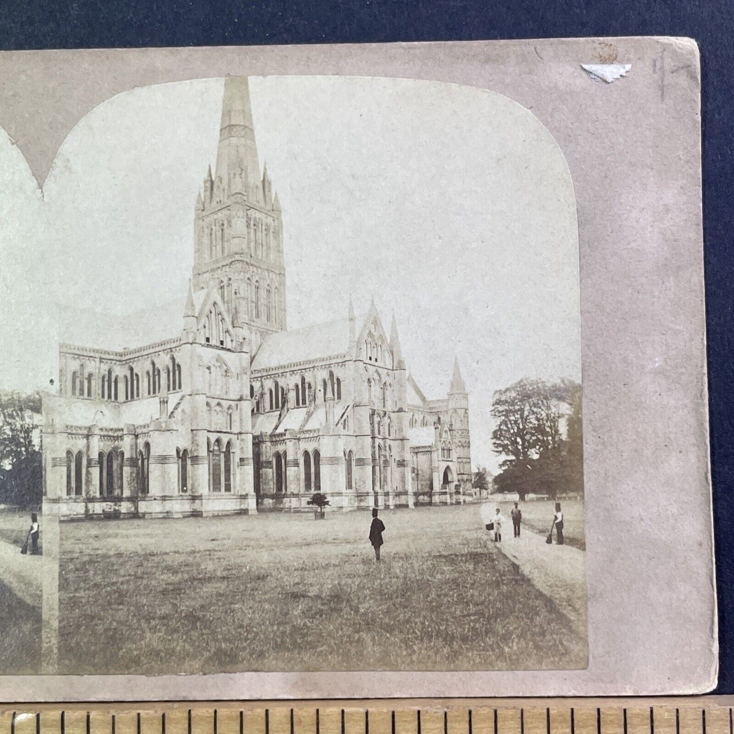 Salisbury Cathedral Church UK Stereoview England Photo Antique c1875 X1349