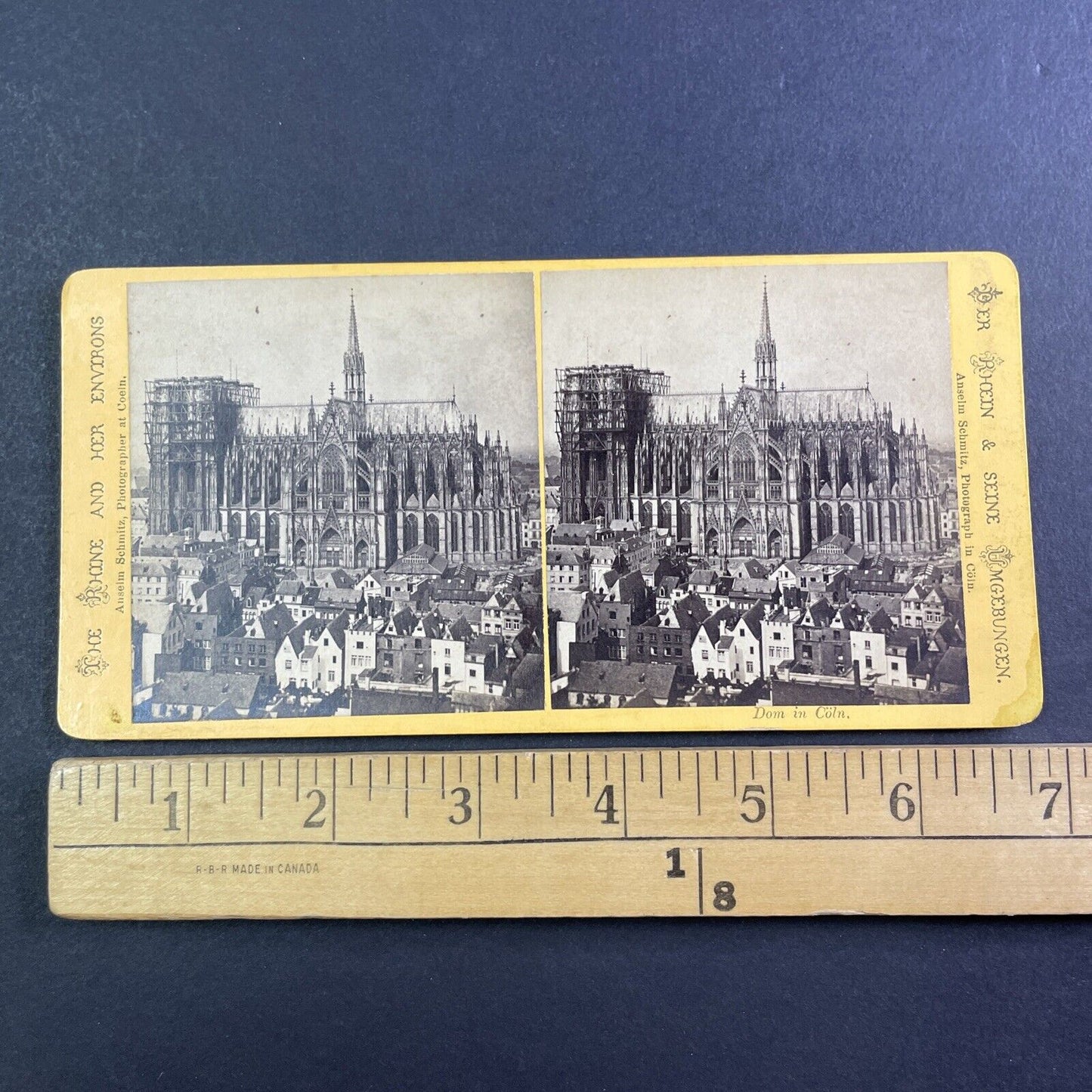 Cologne Cathedral Church Under Construction Stereoview Anselm Schmitz 1870s Y133