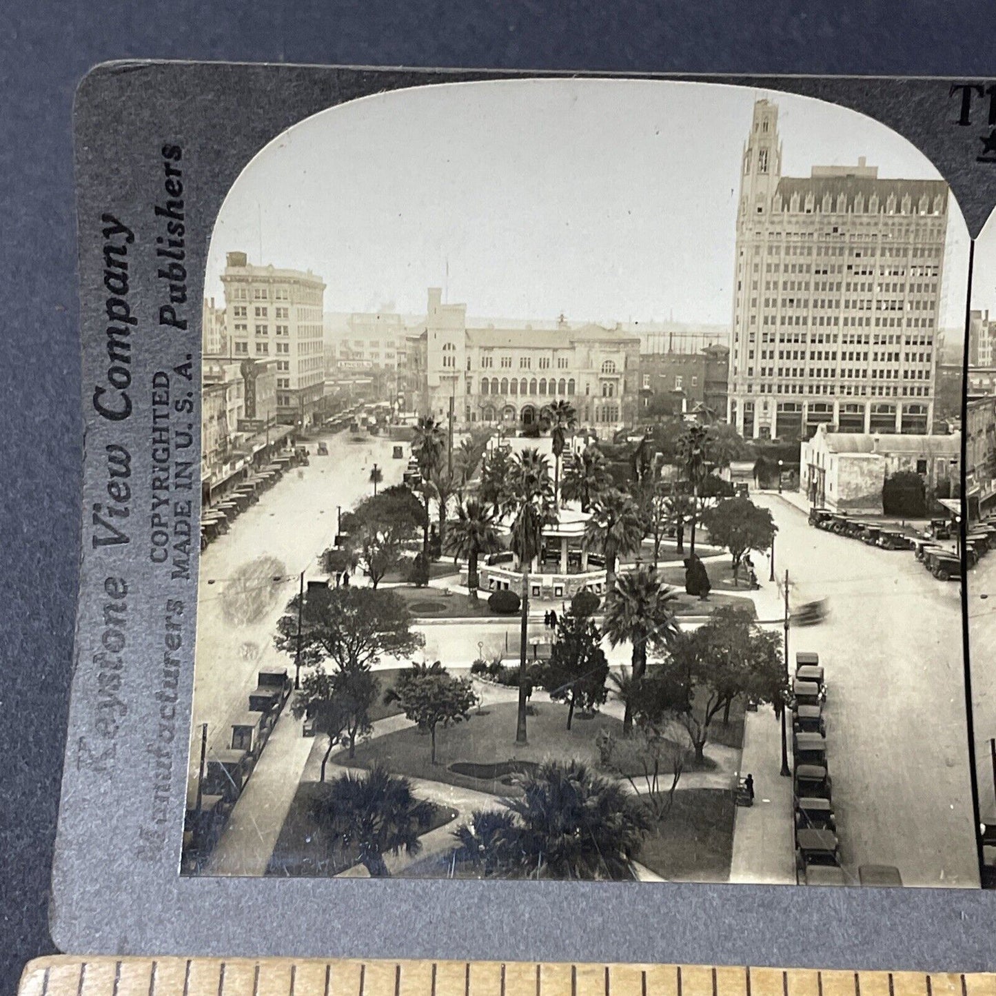 Antique 1920s The Alamo San Antonio Texas Stereoview Photo Card V1819