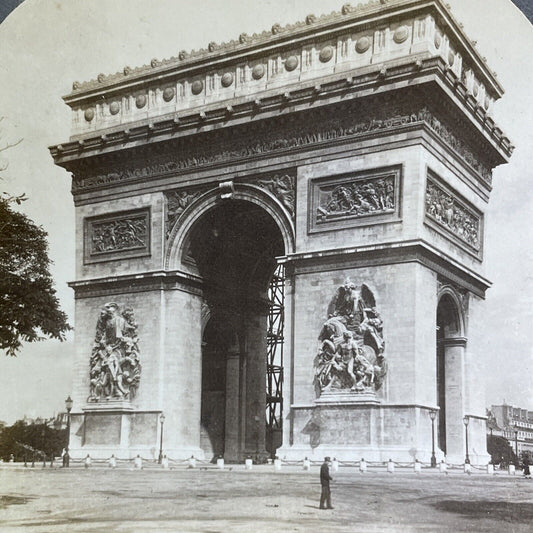 Antique 1896 Arc De Triomphe Paris France Stereoview Photo Card P2121