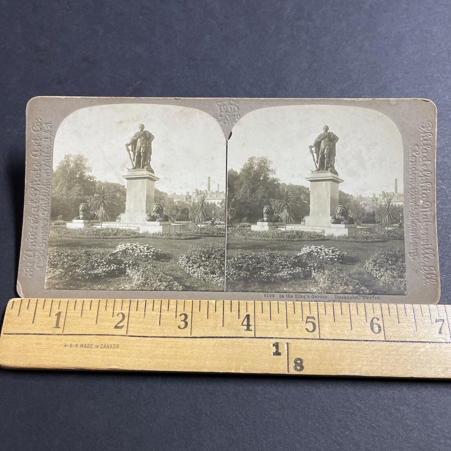 Antique 1900 The King's Garden Stockholm Sweden Stereoview Photo Card P5111