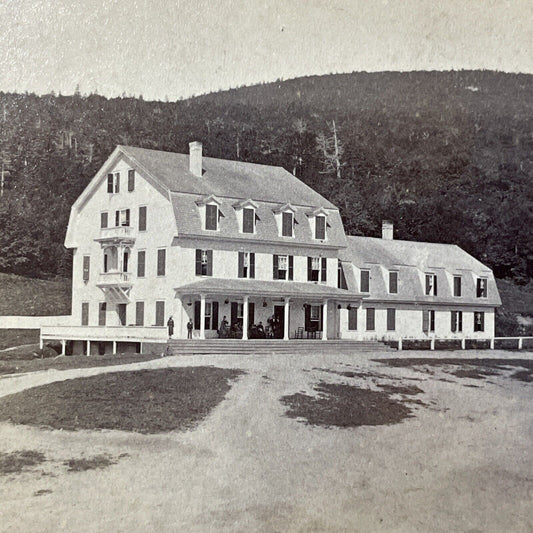 Antique 1870s Flume House Franconia New Hampshire Stereoview Photo Card V1843