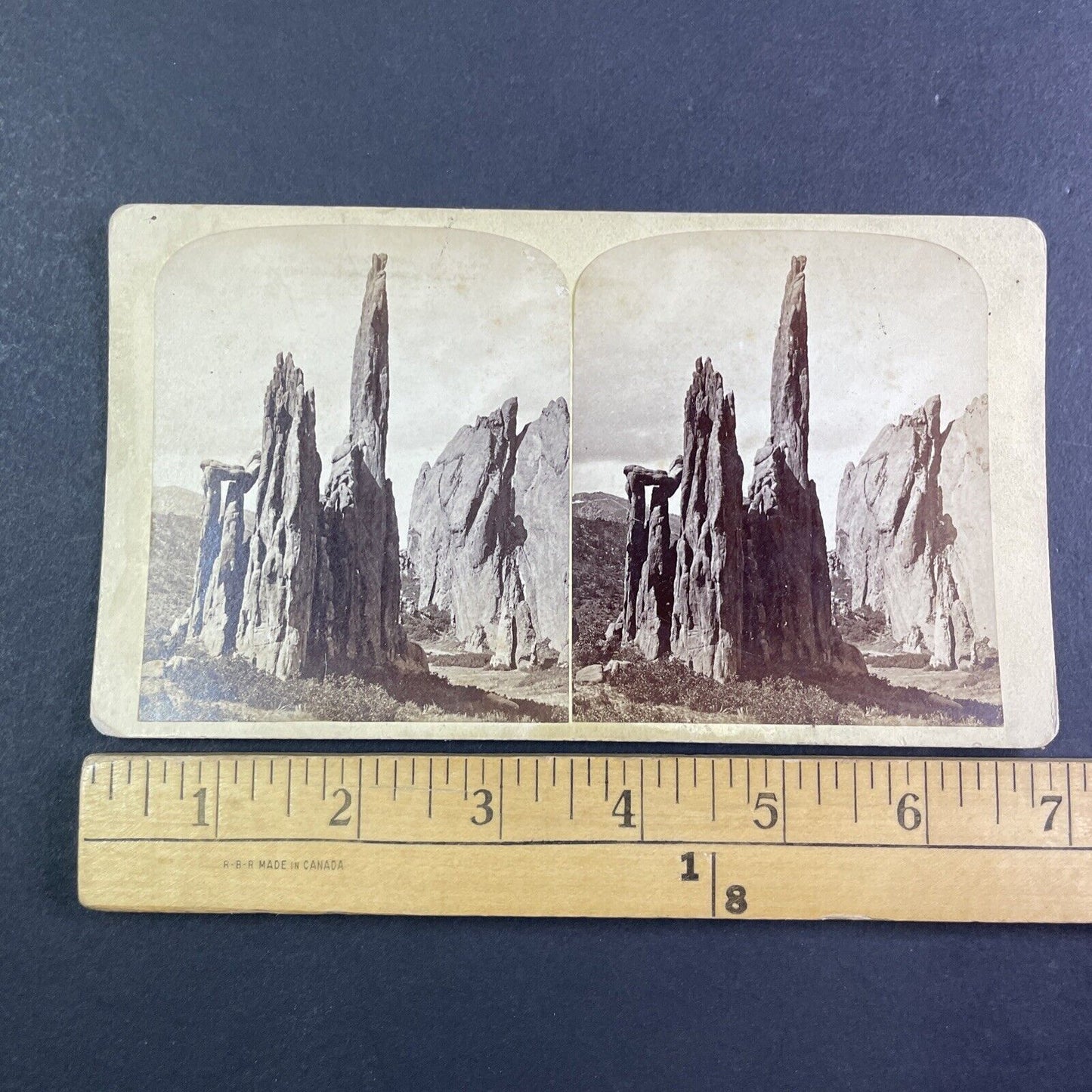 Jupiter Rock Garden of the Gods Colorado Stereoview B. Gurnsey c1870s Y2418