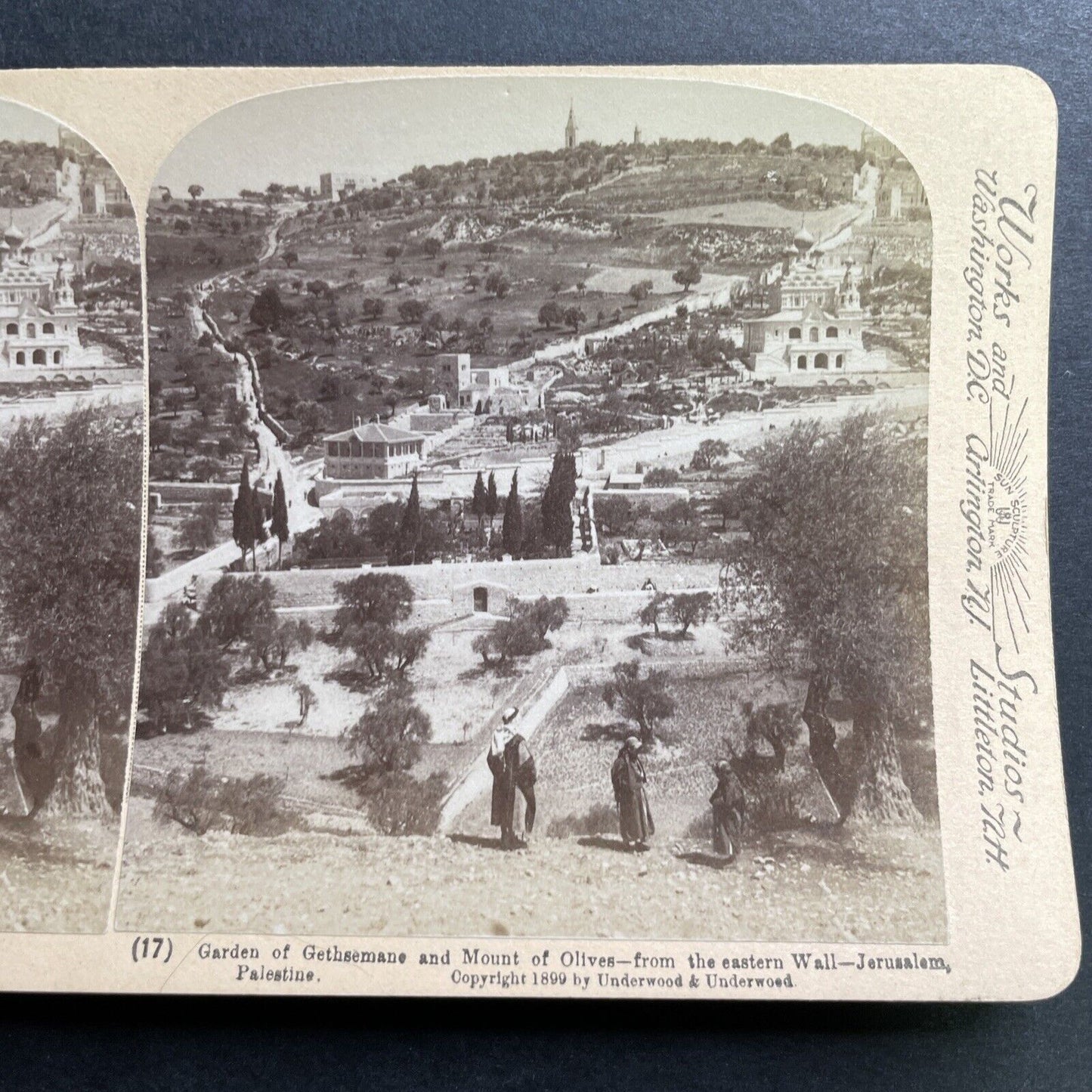 Antique 1899 City Of Jerusalem Israel Palestine Stereoview Photo Card P1379