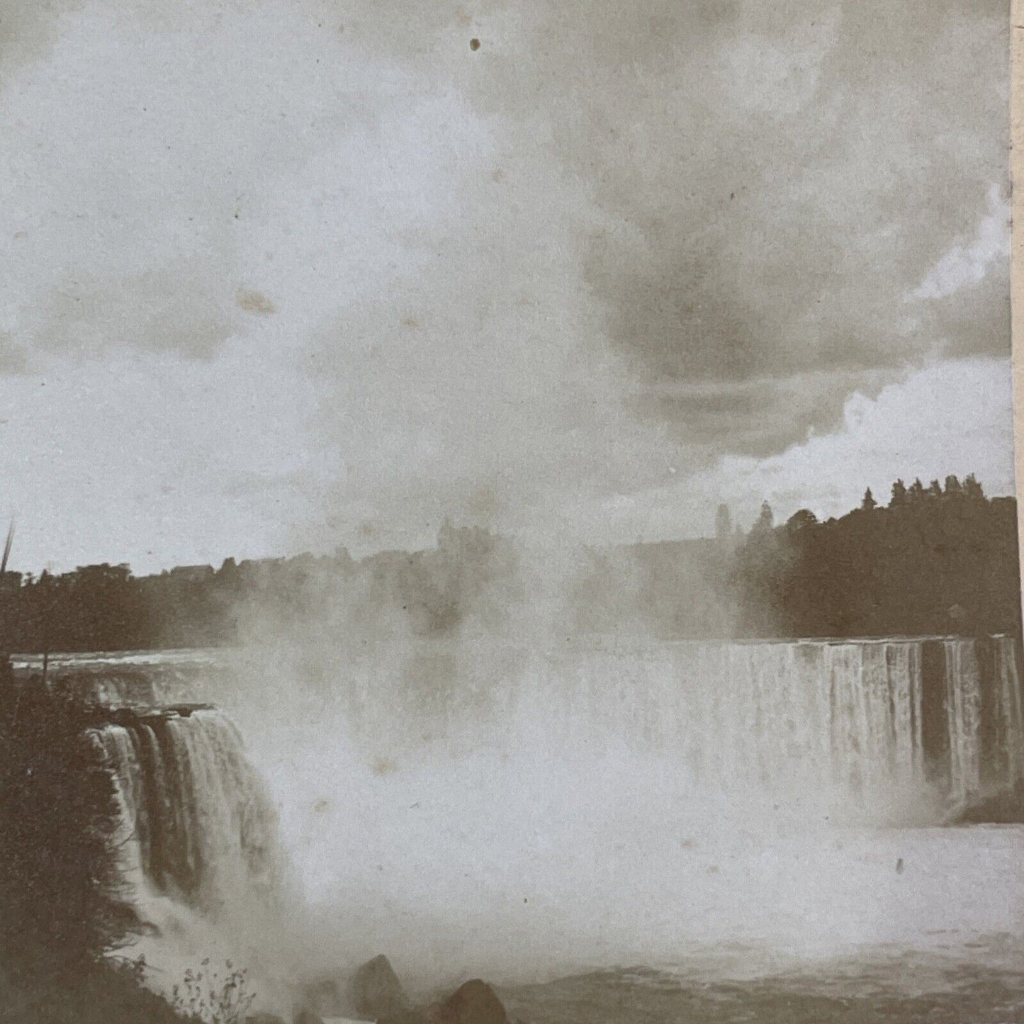 Niagara Falls Perfect Panorama View Stereoview BW Kilburn Antique c1880 Y2134