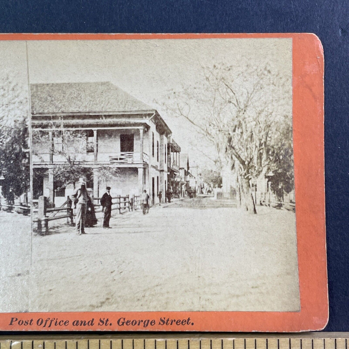 USPS Post Office Stereoview St. Augustine Florida Antique c1870s Y078