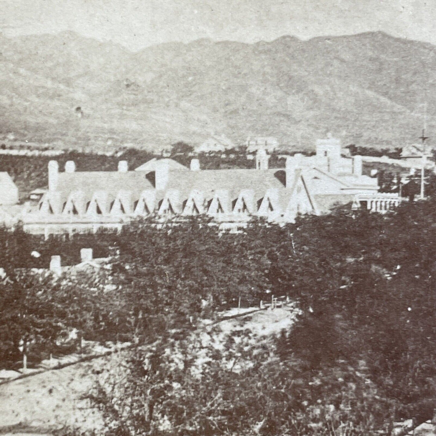 Antique 1870s Brigham Young House Mormon Residence Stereoview Photo Card V540