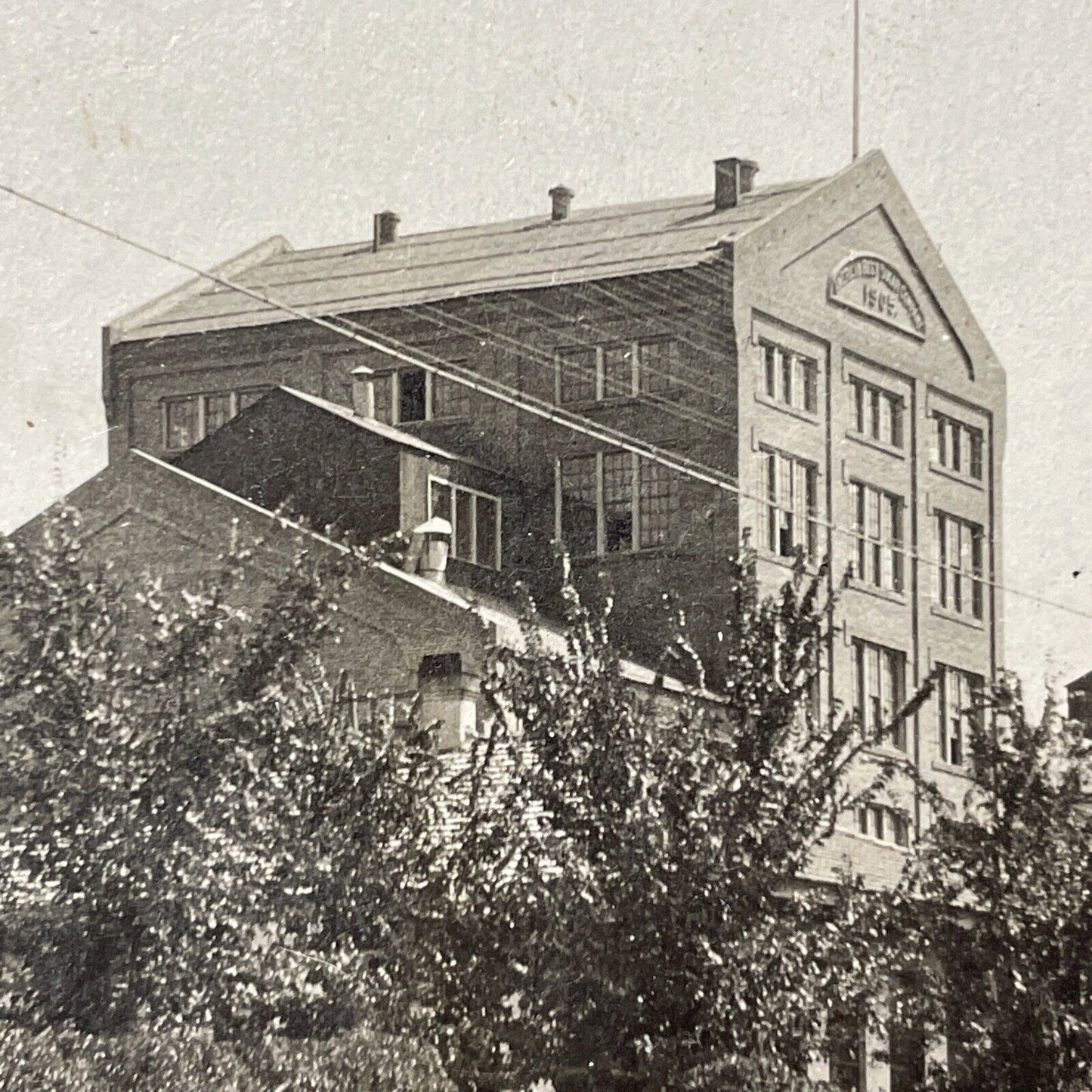 Antique 1905 Sugar Mill Lamar Colorado Stereoview Photo Card V2149