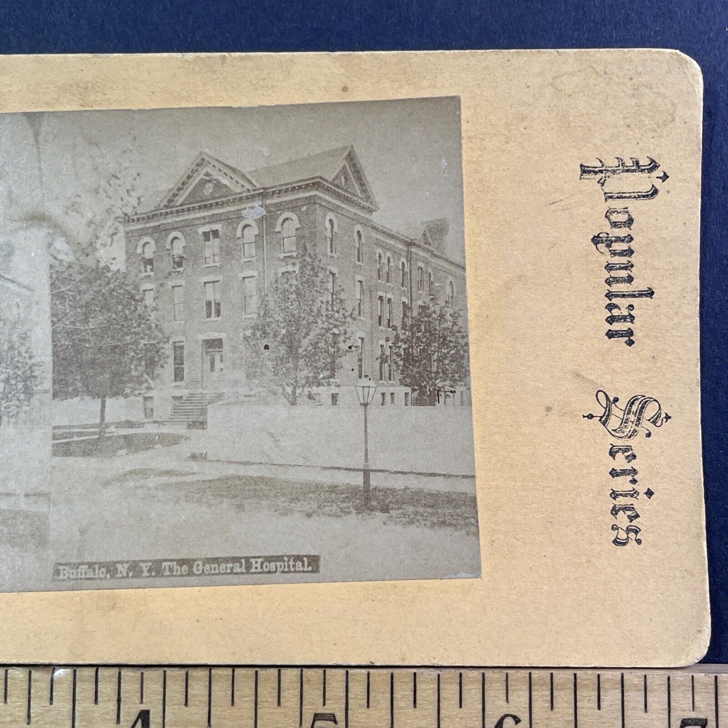 Buffalo General Hospital Stereoview Buffalo New York Antique c1880 X1302