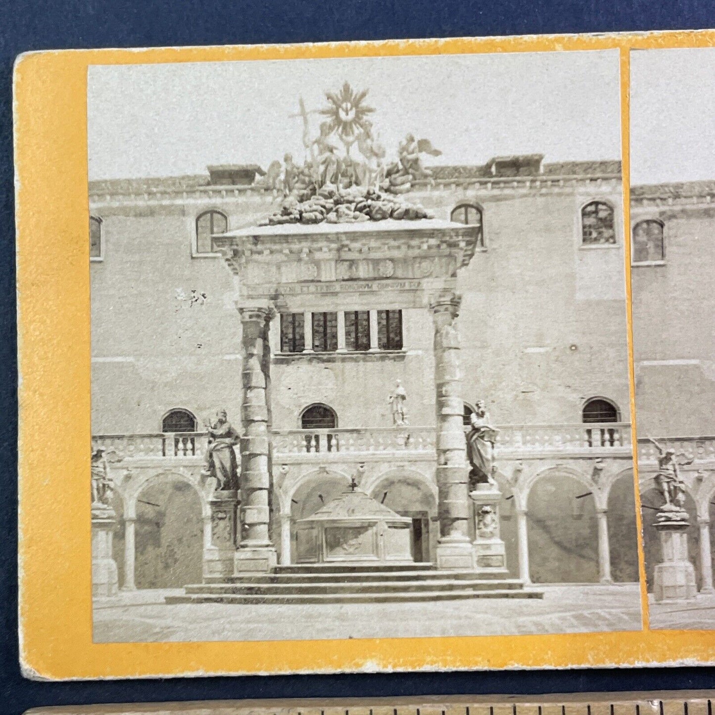 Doge's Palace Venice Italy Stereoview Courtyard Antique c1870 X3748