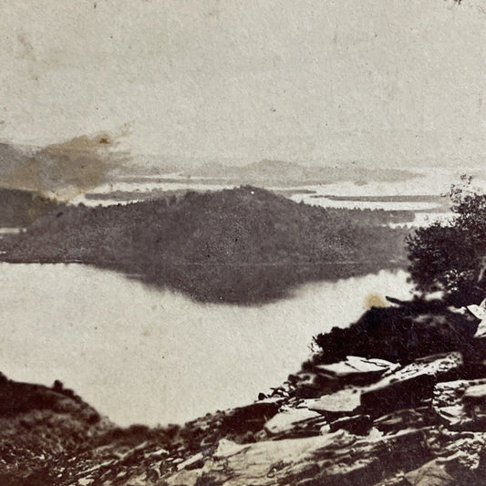 Antique 1870s Luss Loch Lomond Scotland Lake Stereoview Photo Card P5576