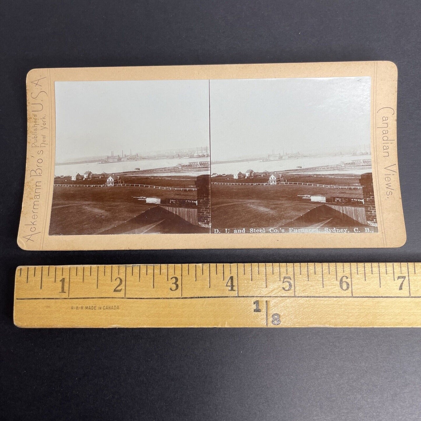 Antique 1898 Dominion Steel & Coal Cape Breton  NS Stereoview Photo Card PC879