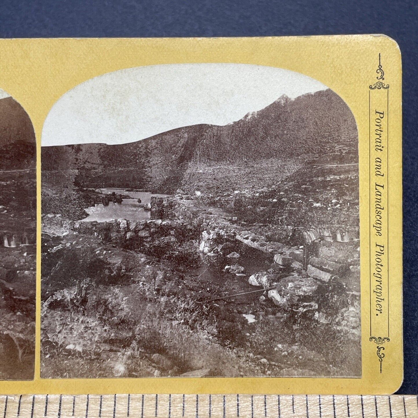 Antique 1874 Mill River Flood Disaster Massachusetts Stereoview Photo Card 1737